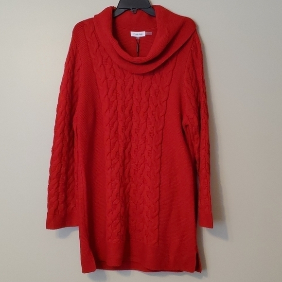 NWT Calvin Klein Women Long Knit sweater tunic turtleneck - Picture 3 of 8
